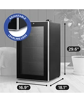 Black & Decker 3.3 Cu. Ft. Beverage Cooler with Double Pane Glass Door Drink Fridge with 112-Can Capacity