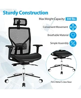 Skonyon High-Back Mesh Executive Chair with Sliding Seat and Adjustable Lumbar Support