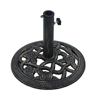 vidaXL Umbrella Base Bronze 19.8 lb 15.7" Cast Iron