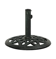 vidaXL Umbrella Base Green 15.7"x15.7"x12.6" Cast Iron