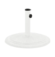 Umbrella Base White 17.7"x17.7"x11.8" Cast Iron