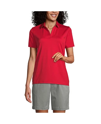 Lands' End Women's School Uniform Short Sleeve Rapid Dry Sport Neck Polo Shirt