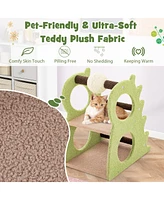 Skonyon 2-Tier Modern Cat Tree for Indoor Cats with Rotatable Sisal Scratching Ball