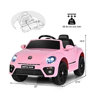 Vebreda Volkswagen Beetle Kids Electric Ride On Car with Remote Control