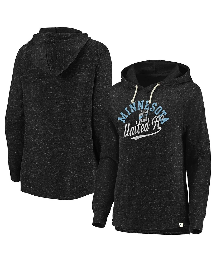 Fanatics Women's Black Minnesota United Fc Faded Script Pullover Hoodie