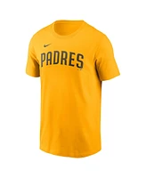 Nike Men's Manny Machado Gold San Diego Padres Fuse Name Number T-Shirt