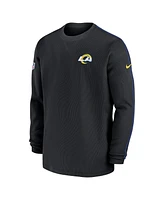 Nike Men's Black Los Angeles Rams 2024 Sideline Coaches Long Sleeve Top