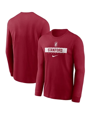 Nike Men's Cardinal Stanford 2024 Sideline Legend Performance Long Sleeve T-Shirt