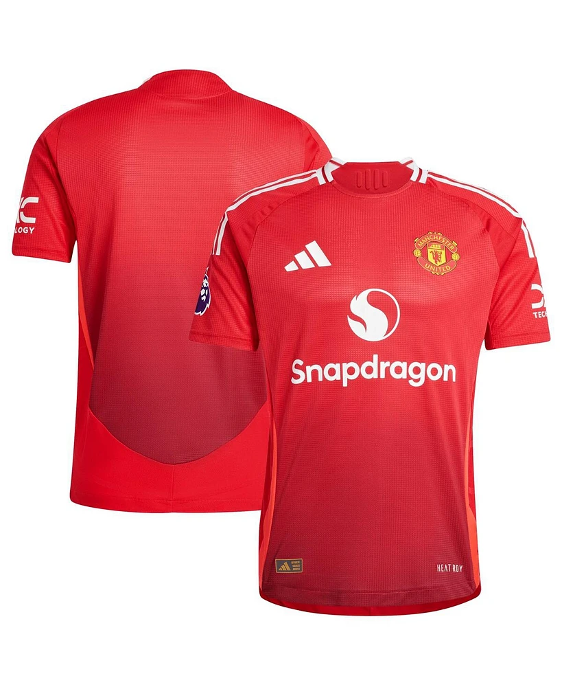 Adidas Men's Red Manchester United 2024/25 Home Authentic Patch Jersey