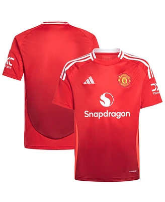 Adidas Big Boys and Girls Red Manchester United 2024/25 Home Replica Jersey