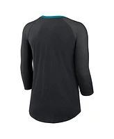 Nike Women's Black Jacksonville Jaguars Raglan 3/4 Sleeve T-Shirt