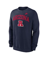 Nike Men's Navy Arizona Wildcats Legacy Classic Tackle Twill Embroidered Arch Over Logo Pullover Sweatshirt