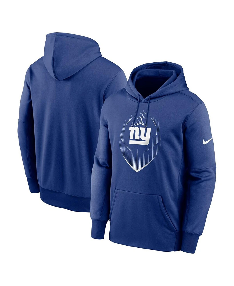 Nike Men's Royal New York Giants Icon Performance Pullover Hoodie