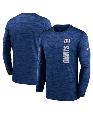 Nike Men's Royal New York Giants 2024 Sideline Velocity Performance Long Sleeve T-Shirt