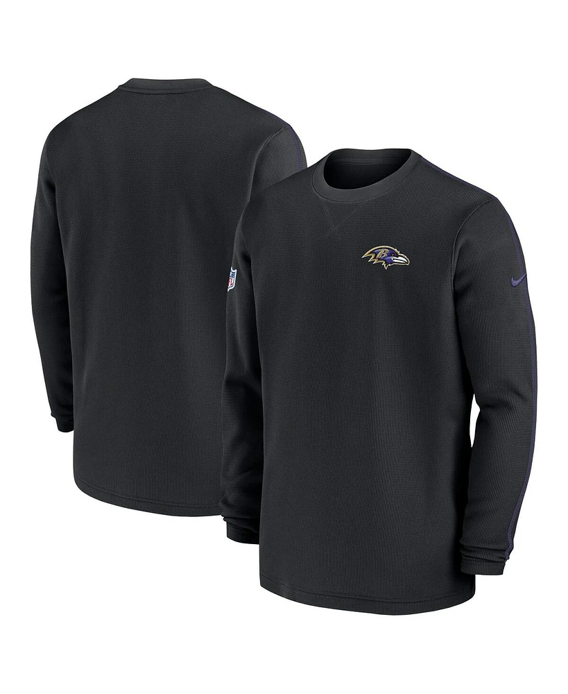 Nike Men's Black Baltimore Ravens 2024 Sideline Coaches Long Sleeve Top