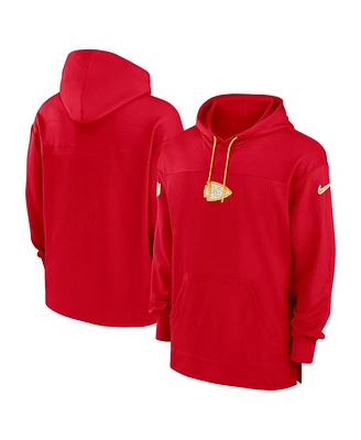 Nike Men's Red Kansas City Chiefs Sideline Jersey Performance Pullover Hoodie