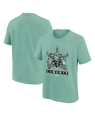 Nike Big Boys and Girls Green New York Liberty Original Content Max90 T-Shirt