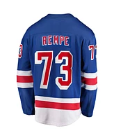 Fanatics Men's Matt Rempe Blue New York Rangers Home Breakaway Jersey