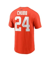 Nike Men's Nick Chubb Orange Cleveland Browns Player Name Number T-Shirt