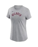 Nike Women's Nolan Arenado Gray St. Louis Cardinals 2024 Rickwood Classic Fuse Name Number T-Shirt