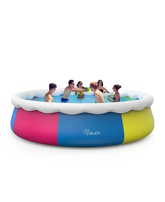 Skonyon 18ft x 48in Inflatable Swimming Pool Include Filter Pump, Ground Cloth and Cover