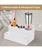 Byootique Bathroom Hair Tool Organizer Acrylic Blow Dryer Holder Storage Stand