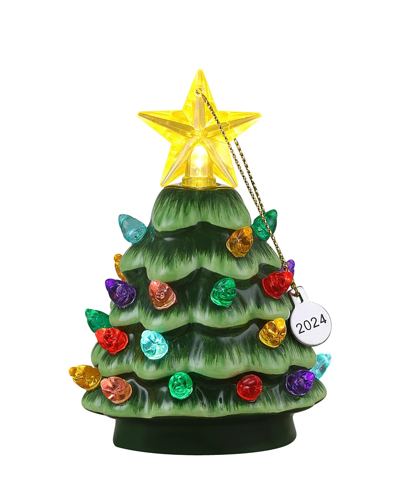 Mr. Christmas 4" Nostalgic Tree With "2024" Dated Charm