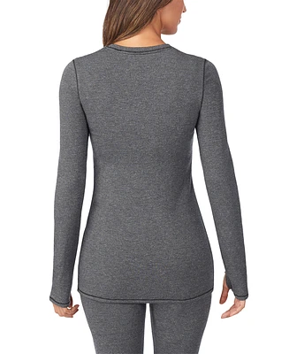 Cuddl Duds Petite Long-Sleeve Cozy Crewneck Top