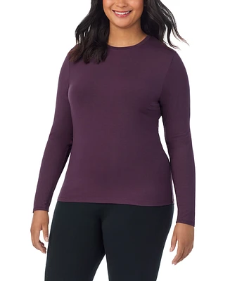 Cuddl Duds Plus Softwear Long-Sleeve Crewneck Top