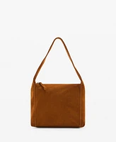 Mango Women's Suede Shoulder Bag