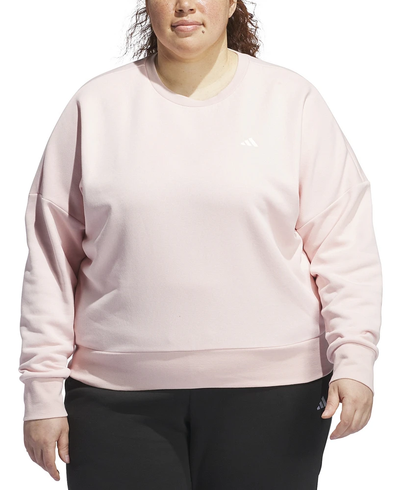 adidas Plus Size Small Logo Crewneck Sweatshirt