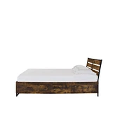 Streamdale Furniture Eastern King Bed with Storage In Rustic Oak