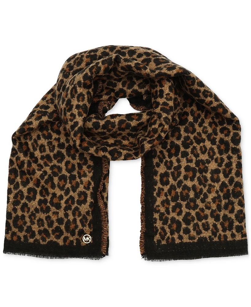 Michael Michael Kors Women's Boucle Leopard-Print Scarf