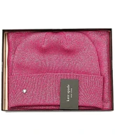 Kate Spade New York Women's Metallic Beanie & Scarf Boxed Gift Set