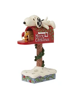 Jim Shore Peanuts Snoopy and Woodstock at Mailbox Figurine