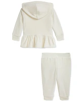 Polo Ralph Lauren Baby Peplum Hoodie & Jogger Pants Set