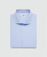 Mango Men's Micro-Print Twill Dress Shirt