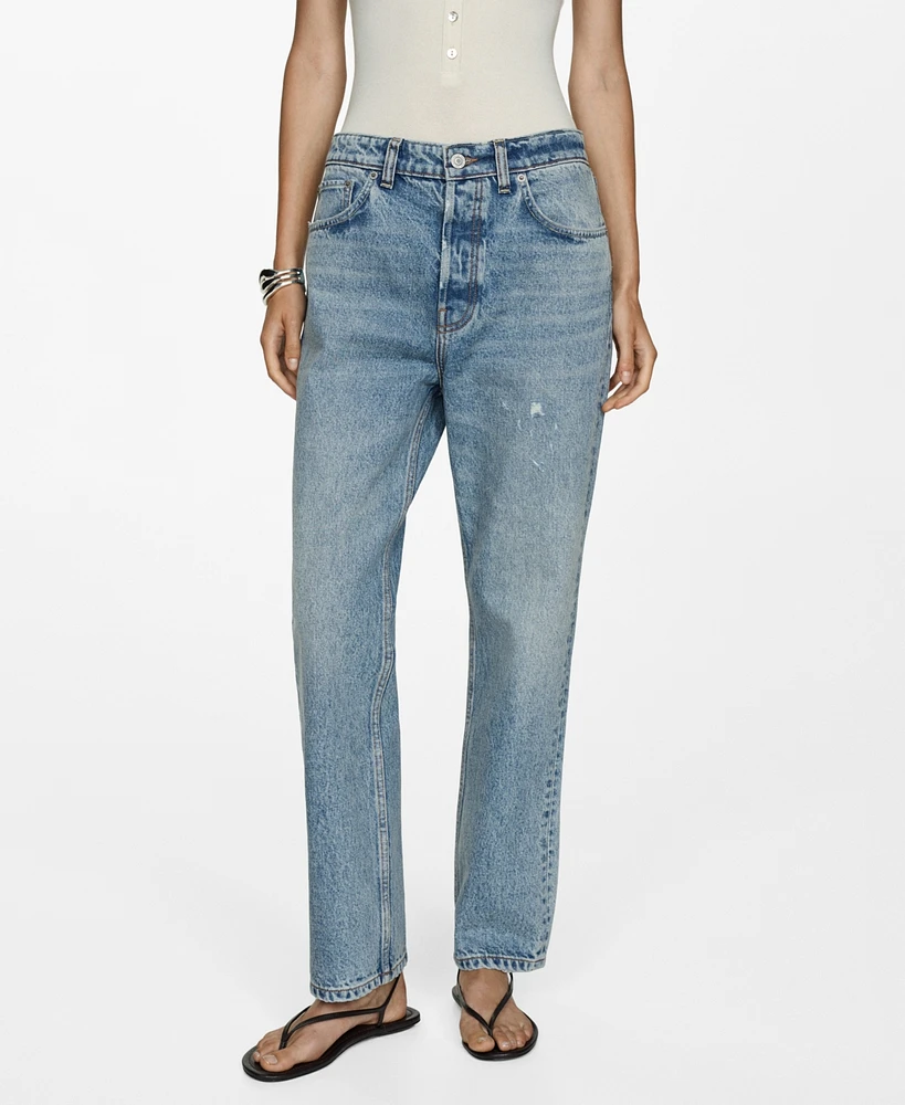 Mango Women's Millie Straight Mid-Rise Jeans