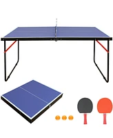 Simplie Fun Foldable Ping-Pong Table Reliable Bounce, Multi-Use, Perfect for All