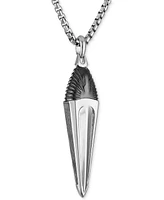 Bulova Marc Anthony Men's Damascus Sword Pendant Necklace in Sterling Silver-Plate, 24" + 2" extender, BVP1075-wmmna