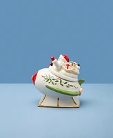 Lenox Santa Rocket Covered Candy Dish