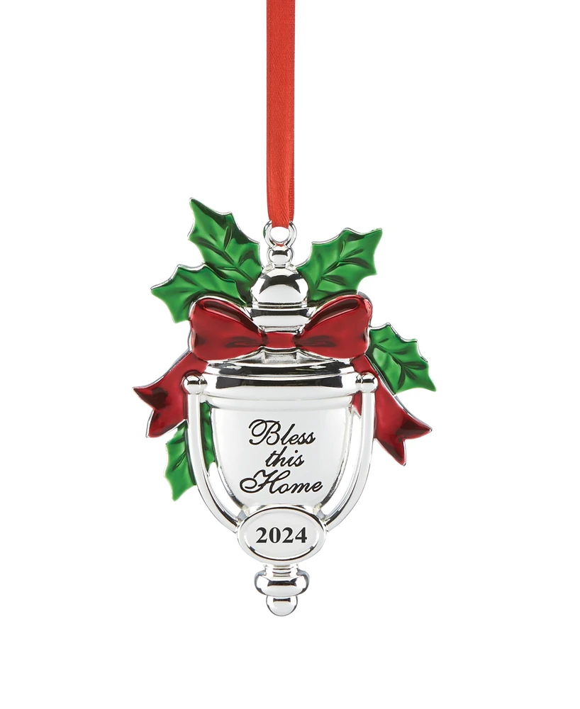 Lenox 2024 Silver-Plate Bless This Home Ornament