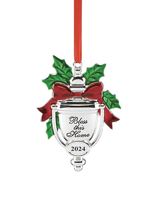 Lenox 2024 Silver-Plate Bless This Home Ornament