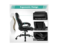 Sugift 400 Pounds Big and Tall Adjustable High Back Leather Office Chair