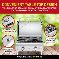 Bakken- Swiss Portable Stainless Steel Gas Grill