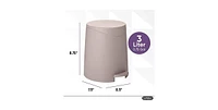 Superio Mini 3 Liter Step On Plastic Bathroom Trash Can with Lid