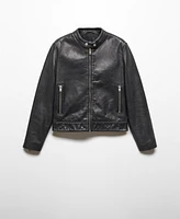 Mango Women's Leather Jacket