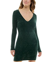 Speechless Women's Metallic Knit Bodycon Dress