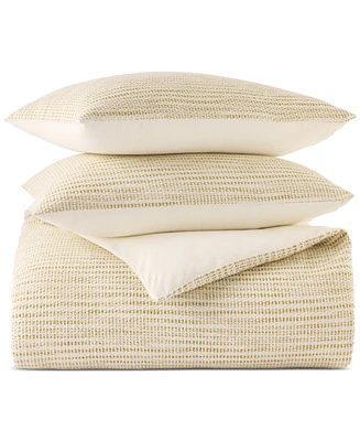 Oake Basketweave Geo 3-Pc. Duvet Cover Set, King, Exclusively at Macy's