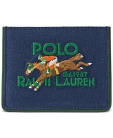 Polo Ralph Lauren Men's Equestrian Canvas & Leather Card Case